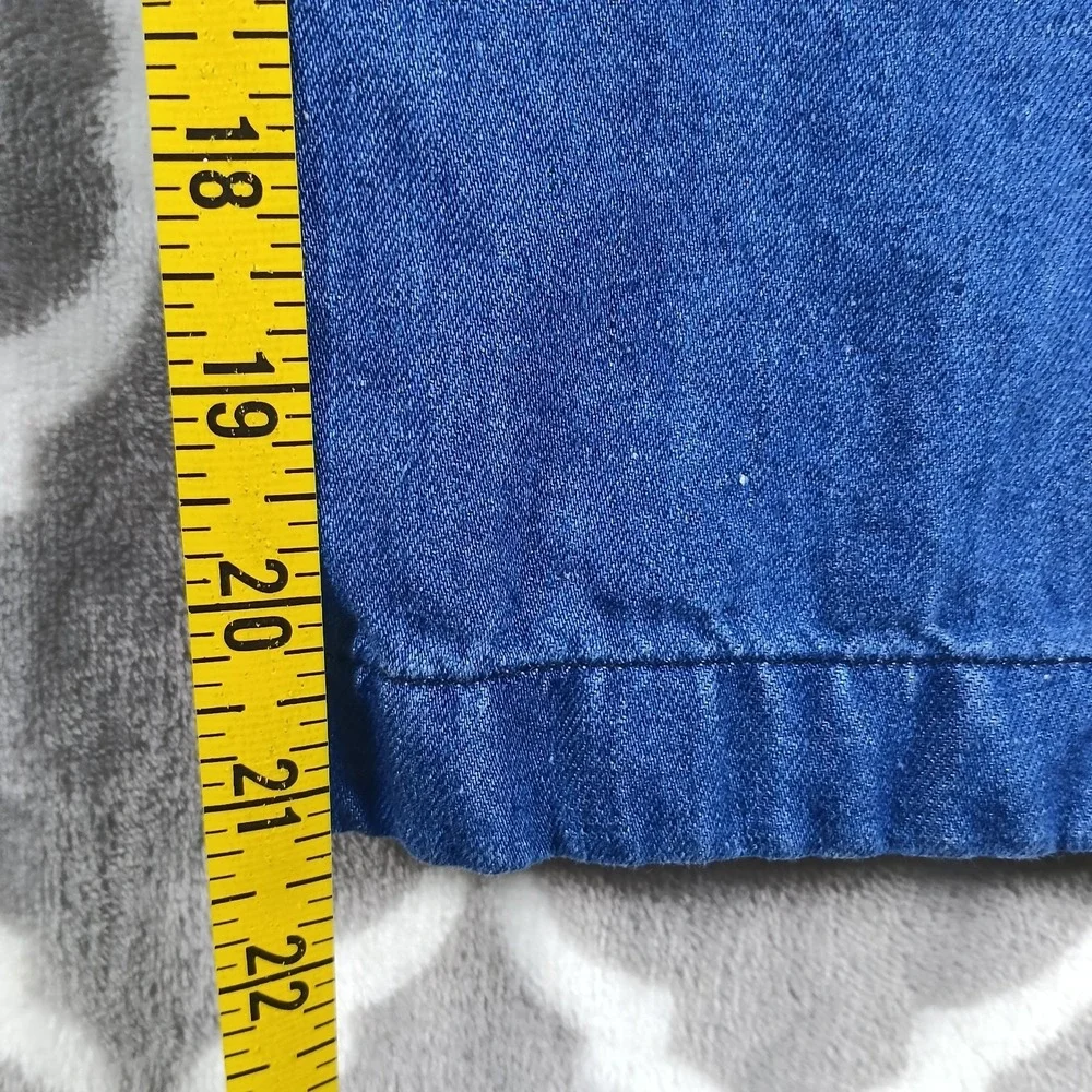 Levis Denim Jumpsuit Women Medium Blue Zip Front Tie Waist Utility Coveralls - Picture 6 of 13